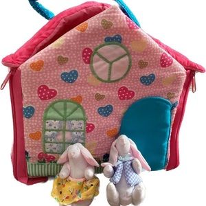 Soft carry able house with matching bunnies